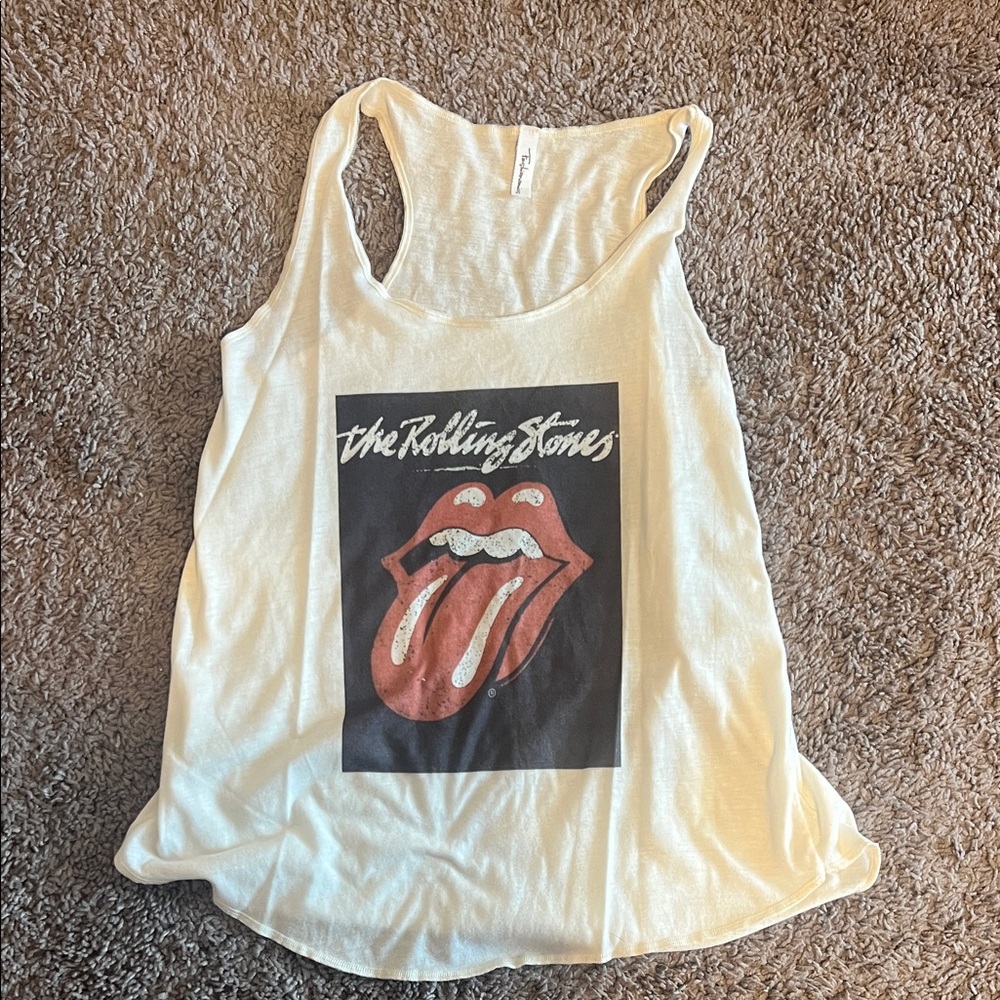 Fashionomics White Graphic Tank Top